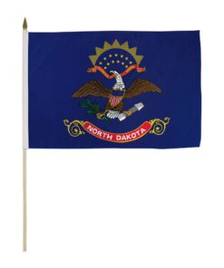 12x18in State Of North Dakota Stick Flag