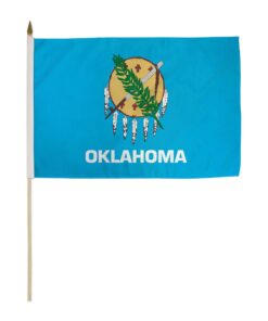 12x18in State Of Oklahoma Stick Flag