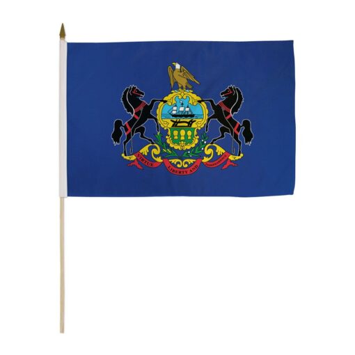 12x18in State Of Pennsylvania Stick Flag