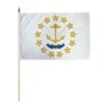 12x18in State Of Rhode Island Stick Flag