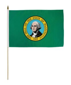 12x18in State Of Washington Stick Flag