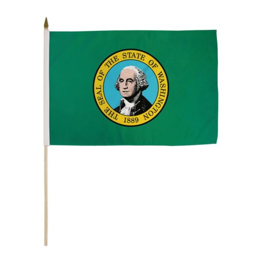 12x18in State Of Washington Stick Flag