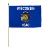 12x18in State Of Wisconsin Stick Flag