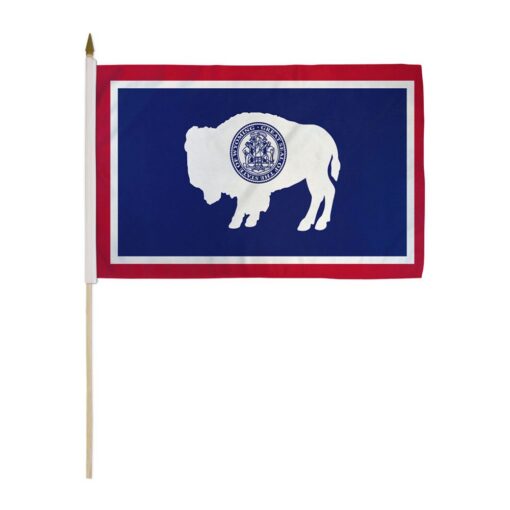 12x18in State Of Wyoming Stick Flag