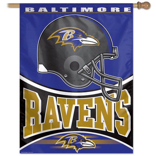 Officially Licensed NFL Baltimore Ravens Personalized Banner Flag