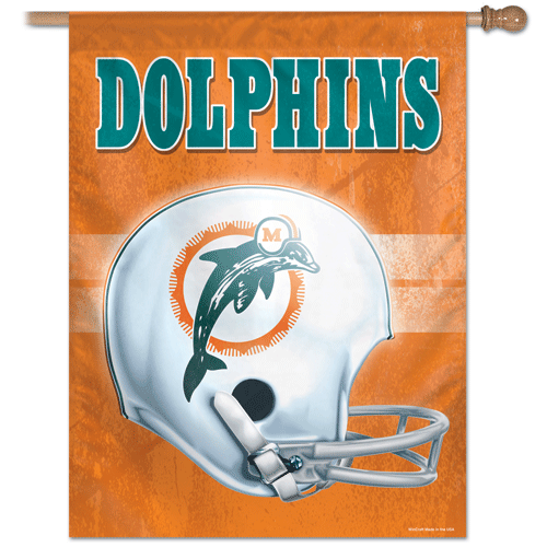 Officially Licensed NFL Miami Dolphins Personalized Banner Flag