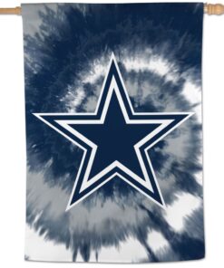 Officially licensed Dallas Cowboys Tie Dye Banner Vertical Flag 28" x 40".