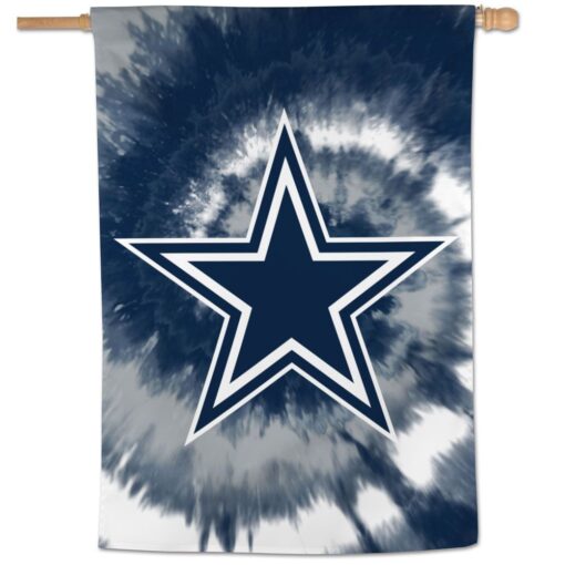 Officially licensed Dallas Cowboys Tie Dye Banner Vertical Flag 28" x 40".