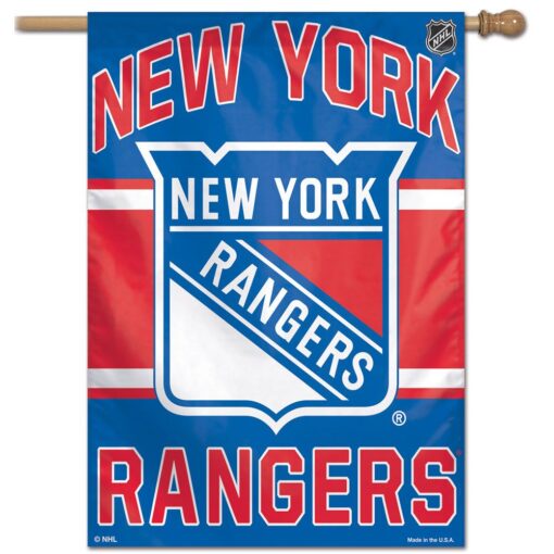 New York Rangers Banner, New York Rangers Vertical Flag 28" x 40", New York Rangers NHL Banner