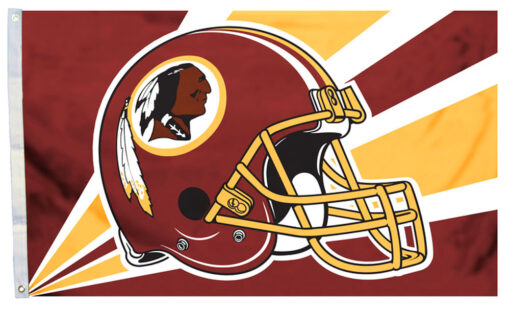 Washington Redskins Helmet Flag, Redskins 3x5 Helmet, Redskins 3x5 Flag, Washington Redskins Flags