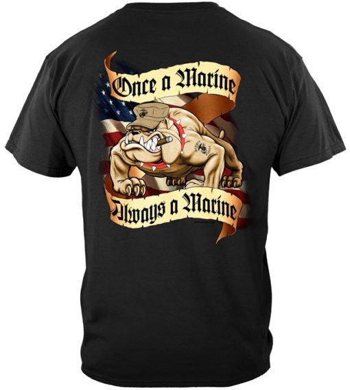 Once A Marine Bulldog Shirt