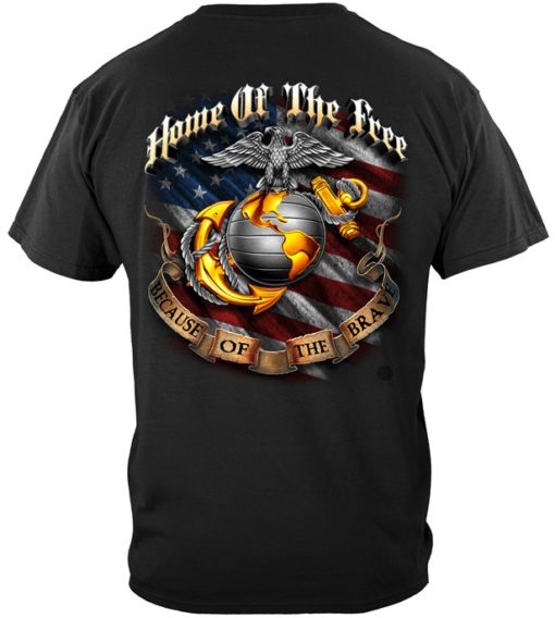 USMC Home Of The Free Shirt