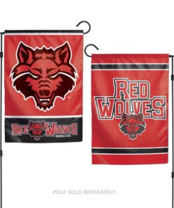 Arkansas State Red Wolves Garden Flags 2 Sided 12.5 X 18