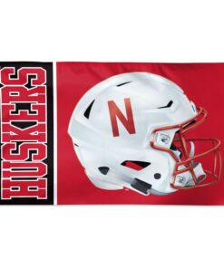 Nebraska Cornhuskers HELMET Deluxe 3' X 5' Flag