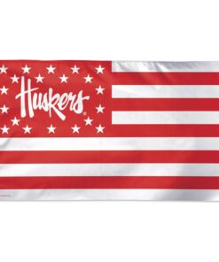 Nebraska Cornhuskers Stars and Stripes NCAA Deluxe 3' X 5' Flag