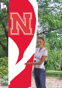 Nebraska Cornhuskers Tall Team Flag Kit with Pole