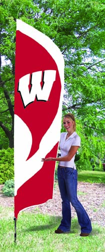 Wisconsin Badgers Tall Flag 8.5'x2.5'