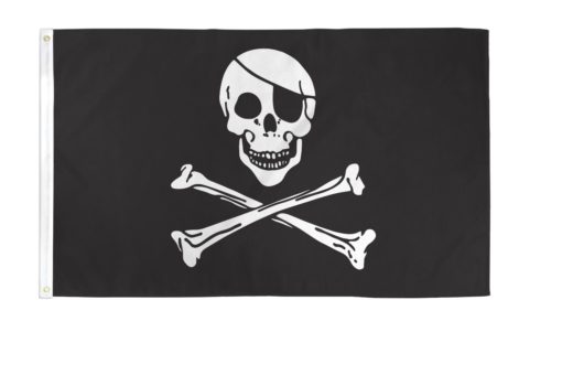 Jolly Roger 3'X5' Poly Flag