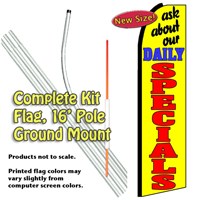 Ask About Our Daily Specials Yellow Feather Flag Kit