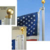 30' Satin Finish Estate Aluminum Flagpole, 30' Satin Finish Aluminum Flagpole