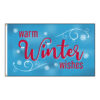 Warm Winter Wishes 3'X5' Nylon Flag Printed on heavy duty nylon