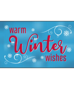 Warm Winter Wishes 3'X5' Nylon Flag Printed on heavy duty nylon