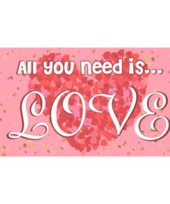 All You Need Is Love 3'x5' Flag is printed on heavy-duty nylon