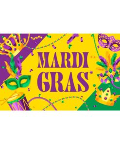 Our festive & colorful collection of Mardi Gras 3'x5' screen-printed nylon flag speaks for itself