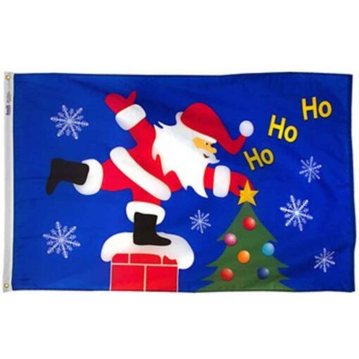 Our festive & colorful collection of Roof Top Santa 3'x5' screen-printed nylon flag speaks for itself