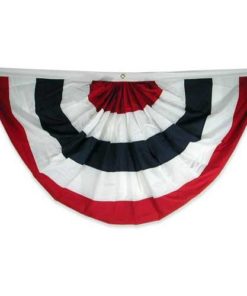 Polycotton 4'x8' Pleated Fan With Stripes