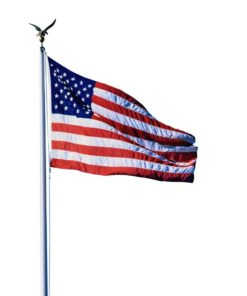 25' Satin Finish Continental Aluminum Flagpole