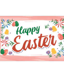 Happy Easter 3'X5' Nylon Flag Printed on heavy duty nylon