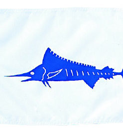 White Marlin Fish Flag 12" x 18"