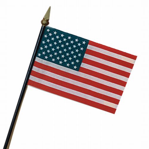 American 4"x6" Stick Flag, American 4"x6" Rayon Flag, 4"x6" American Flags, American Handheld Stick Flags, USA Handheld Rayon Stick Flags, Handheld/Classroom American flag, Miniature American Flags, American Desk Top Flag, American Class Room Flag, American Flag on a Stick, American 4"x6" miniature desk flag, American 4"x6" miniature table flag, and American 4x6" stick flag.