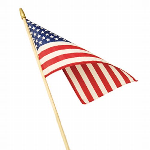 American Stick Flag. 24"x36" Hemmed Polycotton