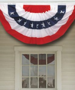 Pleated Fan With Stars 3'x6' Polycotton Fan