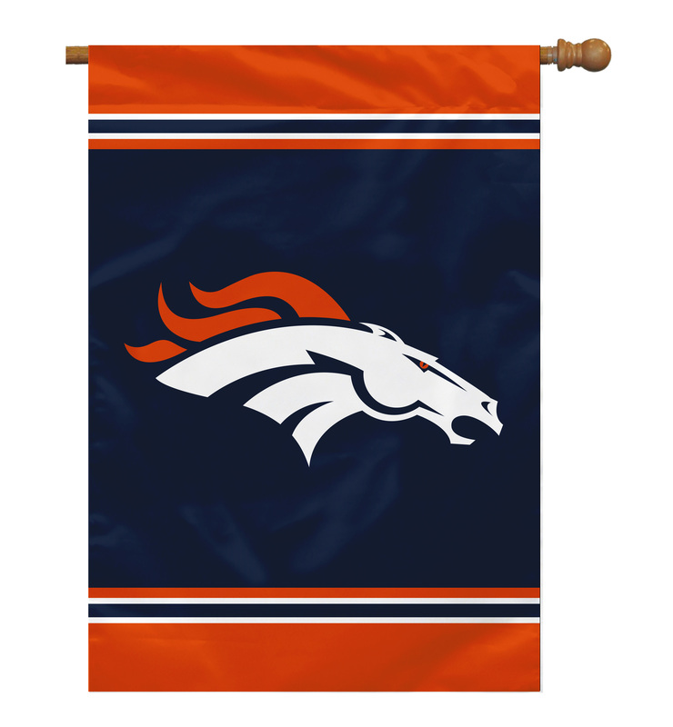 Denver Broncos NFL Mascot Slogan American House Garden Flag - Growkoc