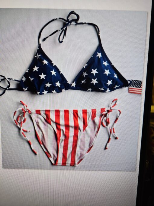 American US String Bikini, American Bikini Swimsuit, USA Bikini Swimsuit, American Flag Bikini, USA Flag Bikini, Patriotic Bikini