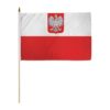 POLAND EAGLE 12X18 INCH HANDHELD STICK FLAG