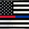 Thin Red/Blue Line 3'x5' Flag