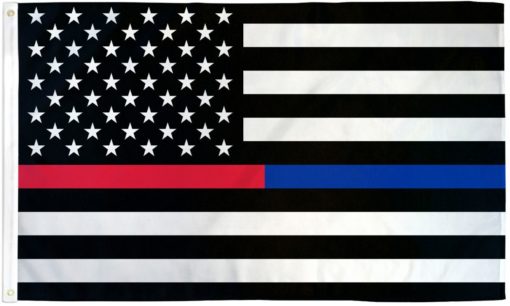 Thin Red/Blue Line 3'x5' Flag