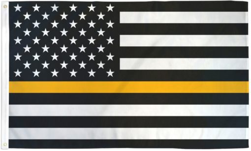 Thin Gold Line USA 3x5' Flag