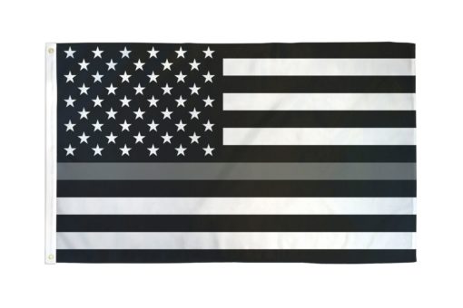 American Gray-Silver Thin Line Flag