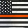 Thin Orange Line USA 3x5' Flag