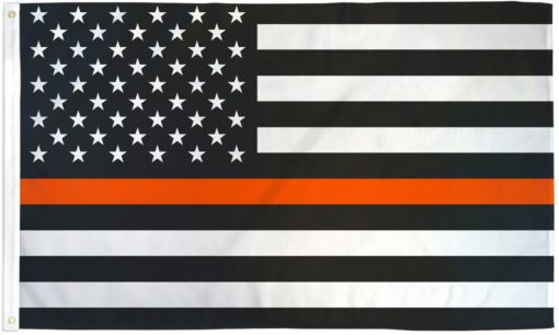 Thin Orange Line USA 3x5' Flag