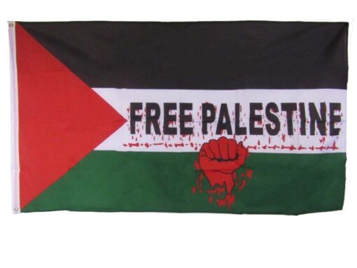 Free Palestine Fist 3'x5' Flag - Image 2