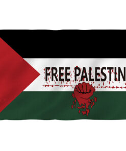 Free Palestine Fist Flag