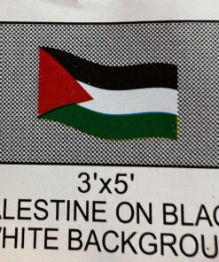 Palestinian Kuffiyeh Flag, Palestine AlKuffiyeh 3'x5' Flag, Palestine Hata Flag, 3'x5' Palestinian Shemagh Kufiya, Palestine Flag with Keffiyeh, Palestinian kefiyeh Flag