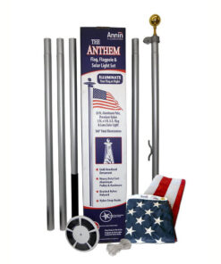 Anthem 20' Flagpole Kit, Anthem Ground Set Residential 20 ft. Flagpole Kit with Solar Light