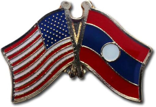 Laos Friendship Lapel Pins, Laos Friendship Flag Lapel Pins, Laos Friendship Flag Pin